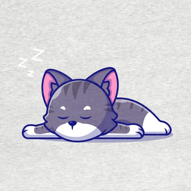 Cute Cat Sleeping Cartoon by Catalyst Labs